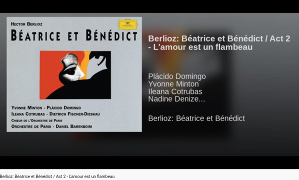 Berlioz Béatrice et Bénédict l'amour est un flambeau
